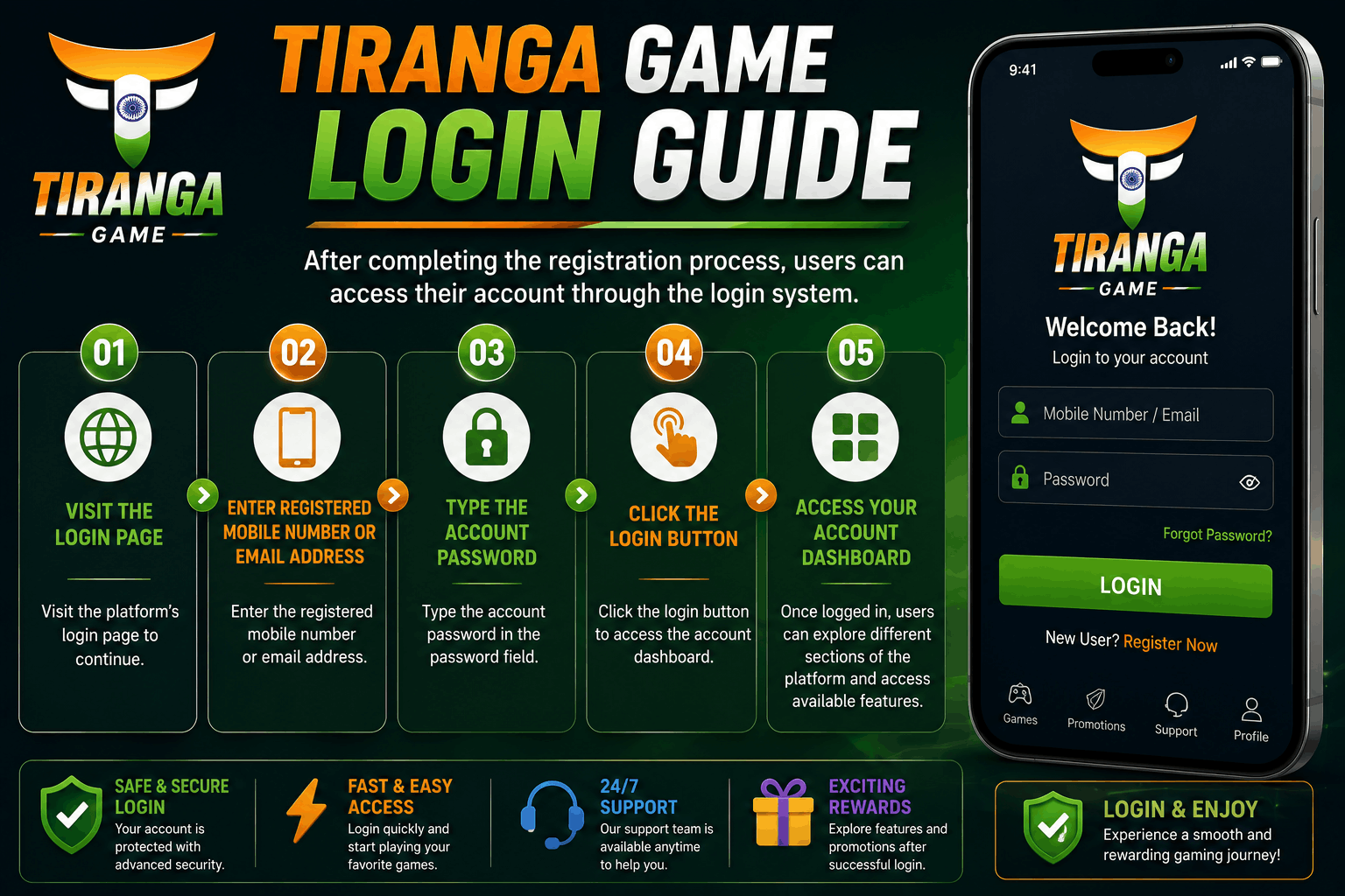 Tiranga Game Login